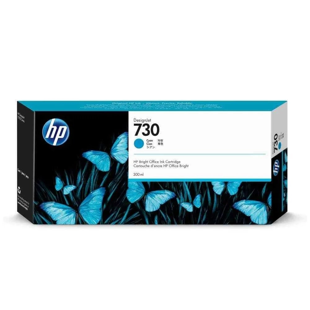 Cartucho de Tinta HP 730 Ciano PLUK 300 ml P2V68A (Sob encomenda)