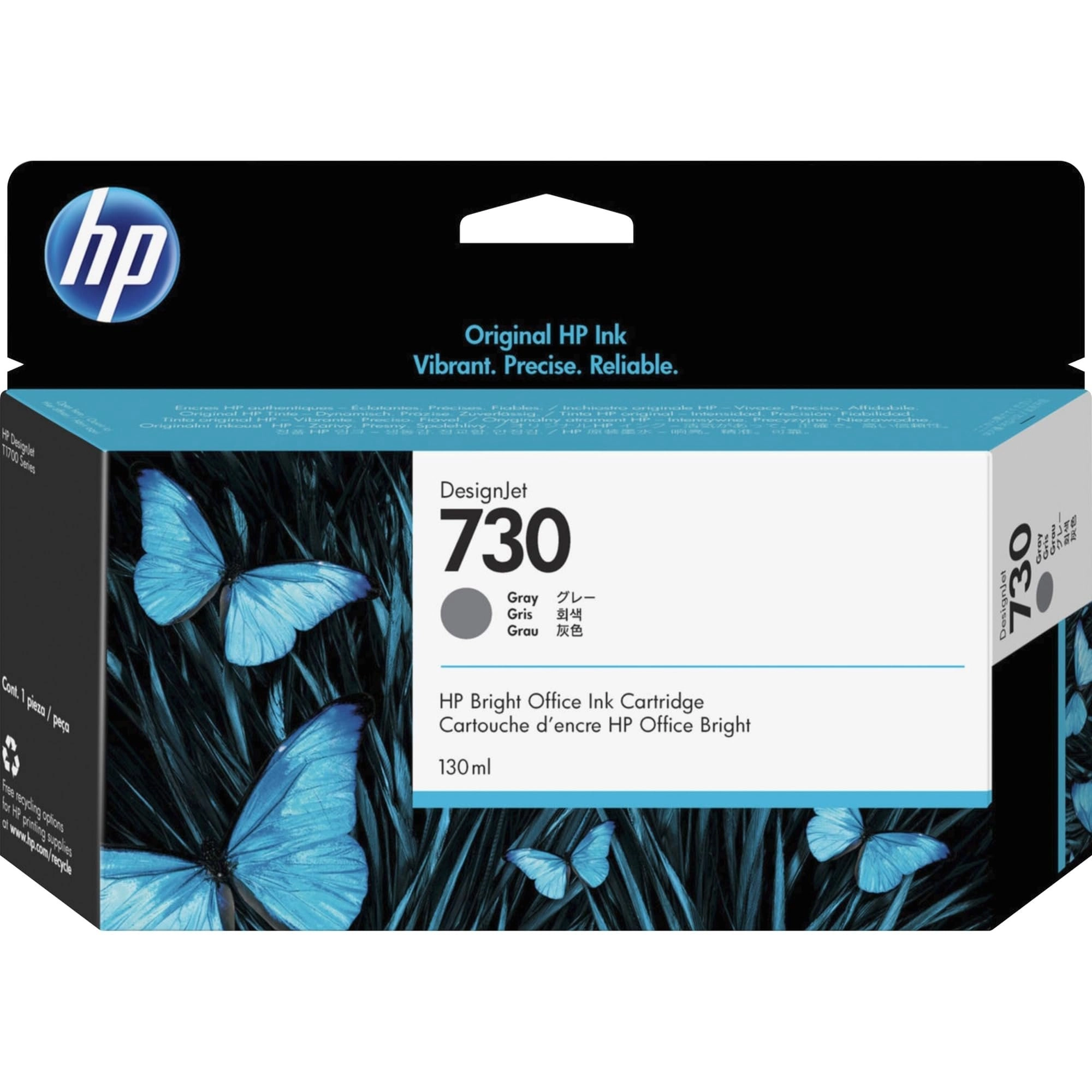 Cartucho de Tinta HP 730 Cinza PLUK 130 ml P2V66A (Sob encomenda)