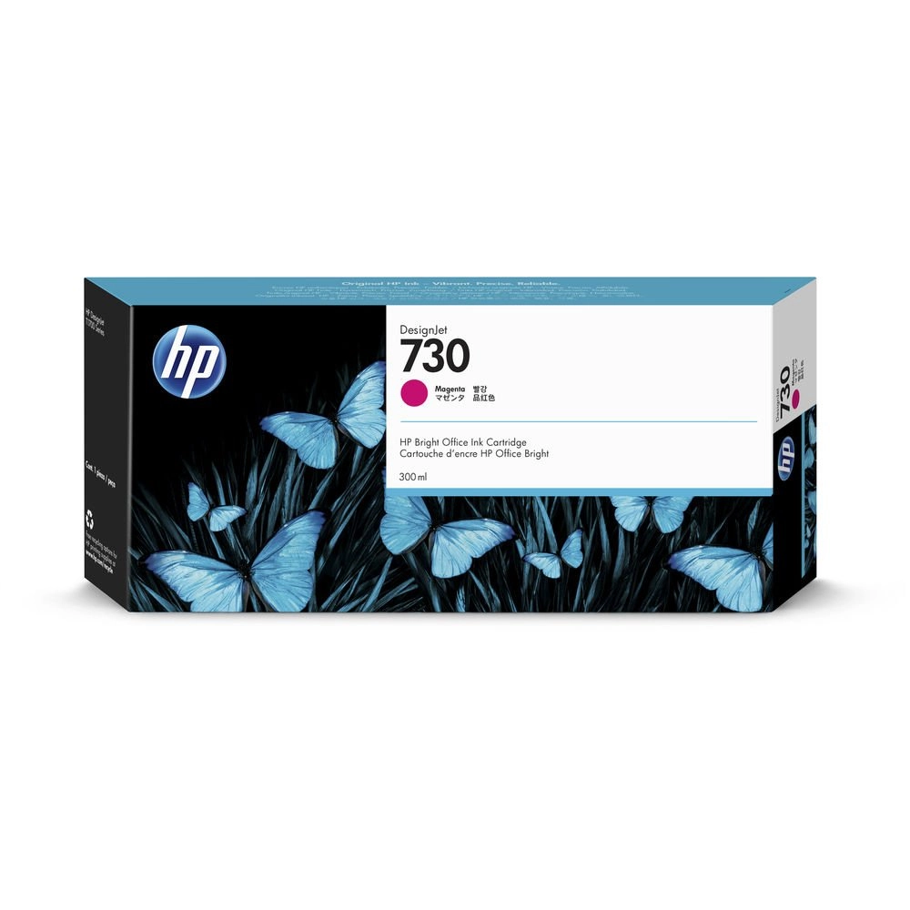 Cartucho de Tinta HP 730 Magenta PLUK 300 ml P2V69A (Sob encomenda)
