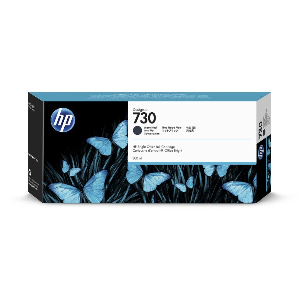 Cartucho de Tinta HP 730 Preto Fosco PLUK 300 ml P2V71A (Sob encomenda)
