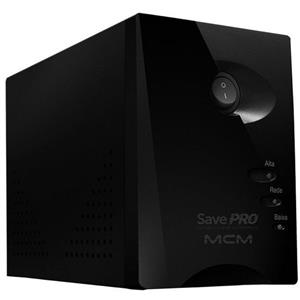 Estabilizador MCM Save Pro 1000 VA (4 tomadas) , Bivolt automático , 4 níveis proteção , Preto