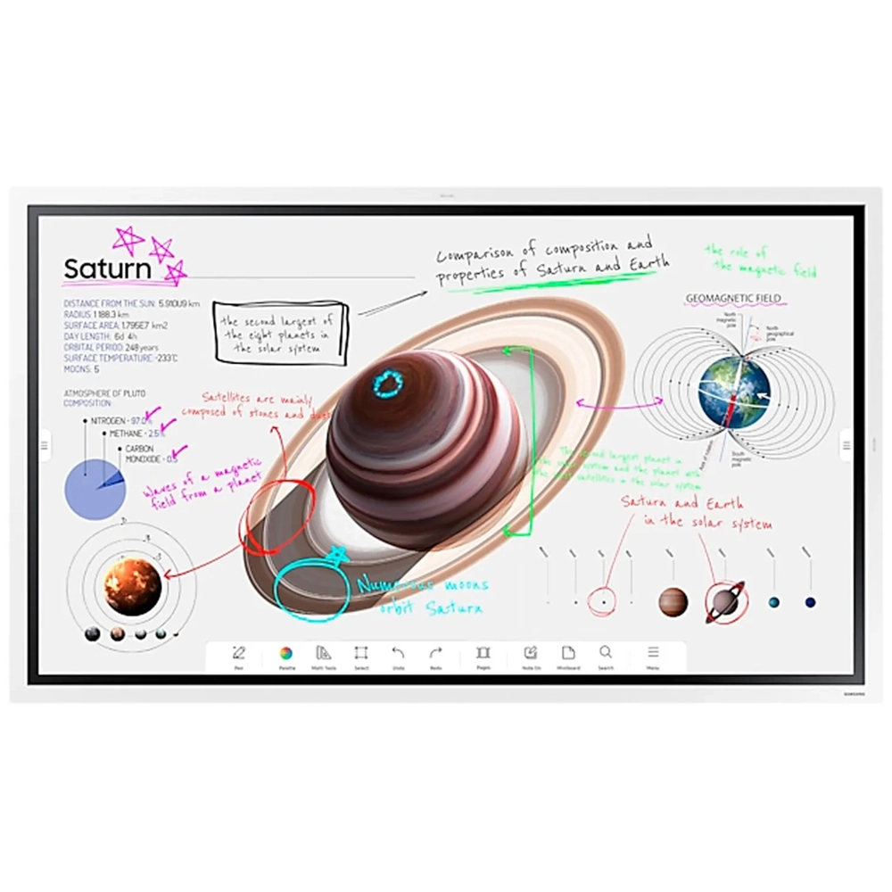 Monitor Profissional Interativo Samsung LED 55" WM55B, 4K, Flip Pro, Touchscreen, 16/7, 350 cd/m², HDMI/DP/USB/RS232C/RJ45/Áudio - LH55WMBWBGCXZA (Descontinuado)