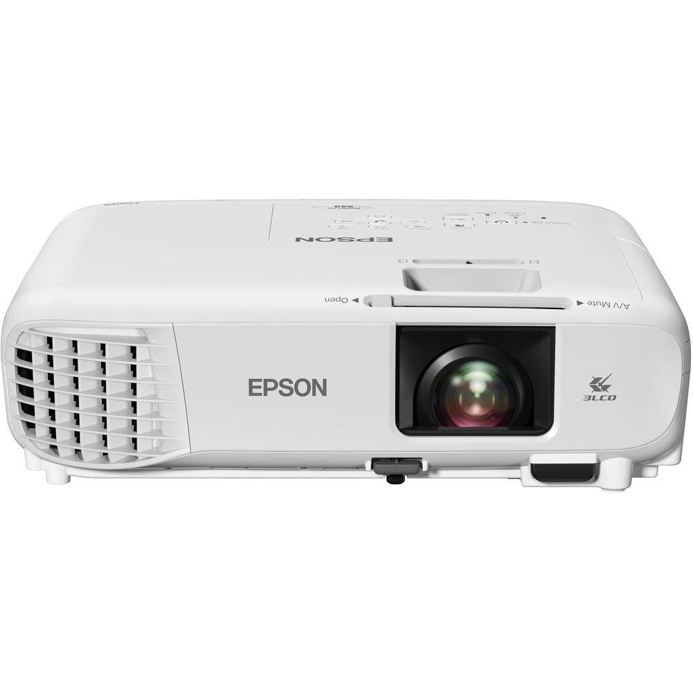 Projetor Epson PowerLite X49, 3600 Lumens, Lâmpada, XGA, 1024 x 768, 3LCD, HDMI, USB, LAN, áudio 5W, até 300" - V11H982020