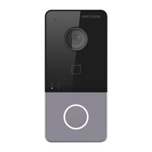 Vídeo Porteiro Hikvision DS-KV6113-WPE1-B , Wi-Fi , 2 MP , Leitor Mifare , IP65 , Preto